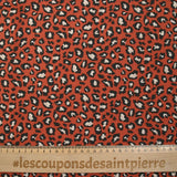 Viscose imprimée léopard fond brique