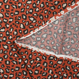Viscose imprimée léopard fond brique