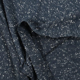 Jersey de polyester moucheté fond marine