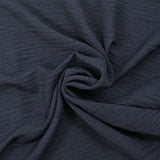 Crêpe de polyester froissé stretch marine