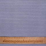 Popeline polycoton imprimée Sam marine fond blanc
