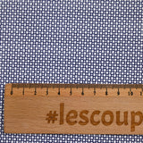 Popeline polycoton imprimée Sam marine fond blanc