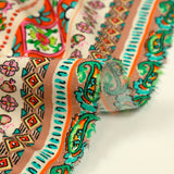 Viscose imprimée éclosion paisley multicolore