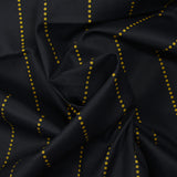 Cotton printed with yellow pea midnight blue background