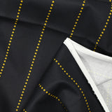 Cotton printed with yellow pea midnight blue background
