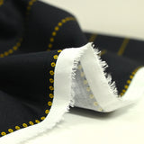 Cotton printed with yellow pea midnight blue background