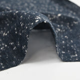 Jersey de polyester moucheté fond marine
