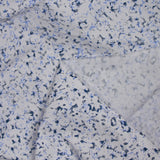 Popeline polycoton imprimée army bleu