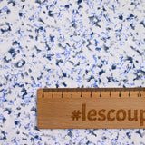 Popeline polycoton imprimée army bleu