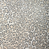 Crinkle Mousseline 100% printed silk panther broken white background
