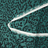 Crinkle Mousseline 100% Printed silk graou Duck blue background
