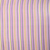 Mousseline crinkle 100% soie imprimée rayure violet et jaune