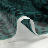 Crinkle Mousseline 100% Printed silk graou Duck blue background