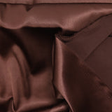 Crêpe satin lourd marron