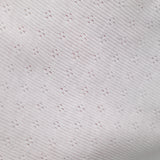 Maille côtelée coton fine ajourée blanc