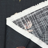 Cotton woven appearance Linen printed shadow of tulips black background
