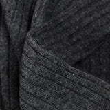 Maille de laine côtelée 8 mm gris anthracite