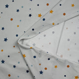 Soft Jersey Pea impresa y estrellas de fondo gris