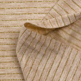 Jersey de polyviscose rayé Lurex fond pêche chiné