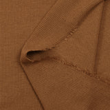 Jersey viscose côtelé marron noisette