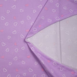 Jersey tout doux imprimé petits cœurs fond violet