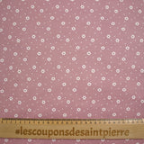 Very soft jersey print marguerite pink background