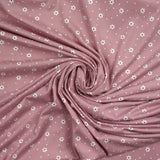 Very soft jersey print marguerite pink background