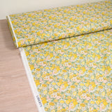 Coton liberty ® Leontyne Dream jaune et vert au mètre