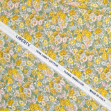 Coton liberty ® Leontyne Dream jaune et vert au mètre