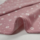 Very soft jersey print marguerite pink background