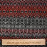 Maille Milano polyviscose vibration volcanique fond noir