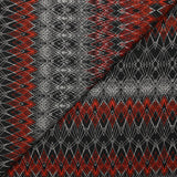 Maille Milano polyviscose vibration volcanique fond noir