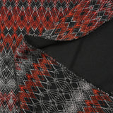 Maille Milano polyviscose vibration volcanique fond noir