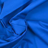Popeline de coton satinée bleu roi