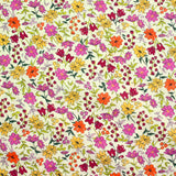 Coton imprimé Vittoria fleurs vintage fond écru au mètre