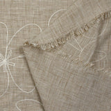 Toile brodée Ariel beige chiné