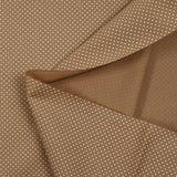 Coton imprimé pois 1mm fond marron