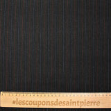 Polyviscose tissée-teinte rayée Mateo fond anthracite