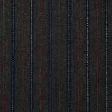 Polyviscose tissée-teinte rayée Mateo fond anthracite
