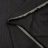 Polyviscose tissée-teinte rayée Mateo fond anthracite