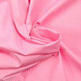 Pink pea print cotton pink background
