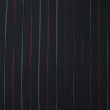 Fondo negro rojo y gris rayado de poliviscosa teñida tejida