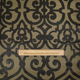 Doupion 100% soie imprimé ornement fond beige