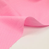 Pink pea print cotton pink background