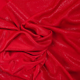 Fine silver Lurex mesh with red background