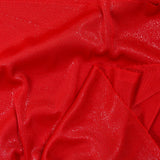 Fine silver Lurex mesh with red background