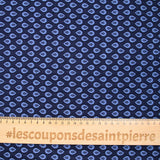 JACQUARD Polyviscose Gout d'Eau background navy