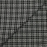 Jacquard polyviscose à carreaux fond noir