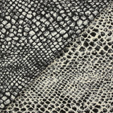 Jacquard de polycoton Lurex Miranda noir et blanc cassé