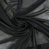 Fine knit Lurex blue black background